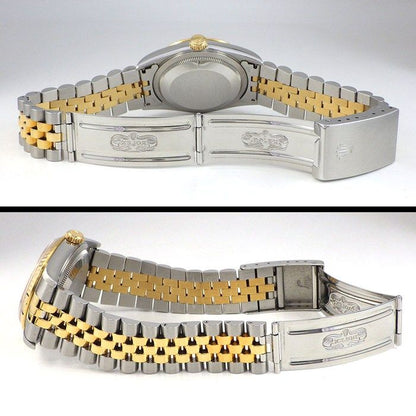 Rolex Watch Datejust Sunray Champagne Gold Color Dial Date 18k Yellow SS — view 3