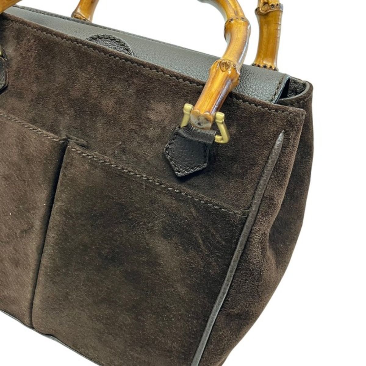Gucci Bamboo Handbag Suede 000 — view 7