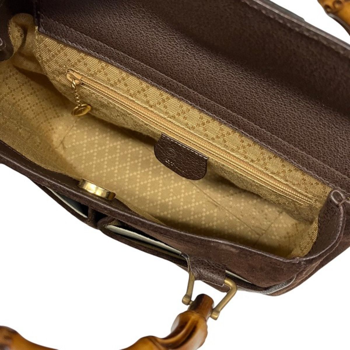 Gucci Bamboo Handbag Suede 000 — view 6