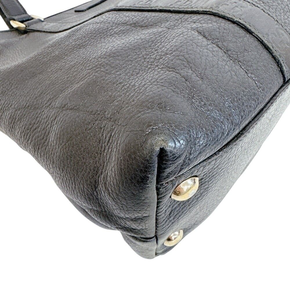 Gucci GG Pattern Tote Bag Leather Black — view 3