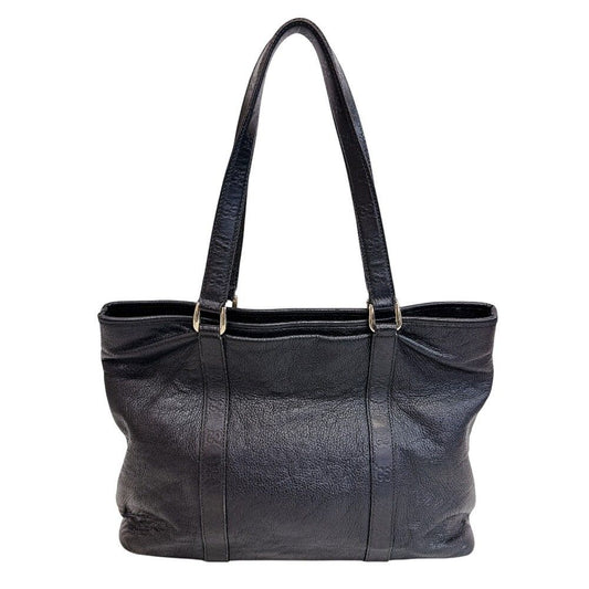 Gucci GG Pattern Tote Bag Leather Black