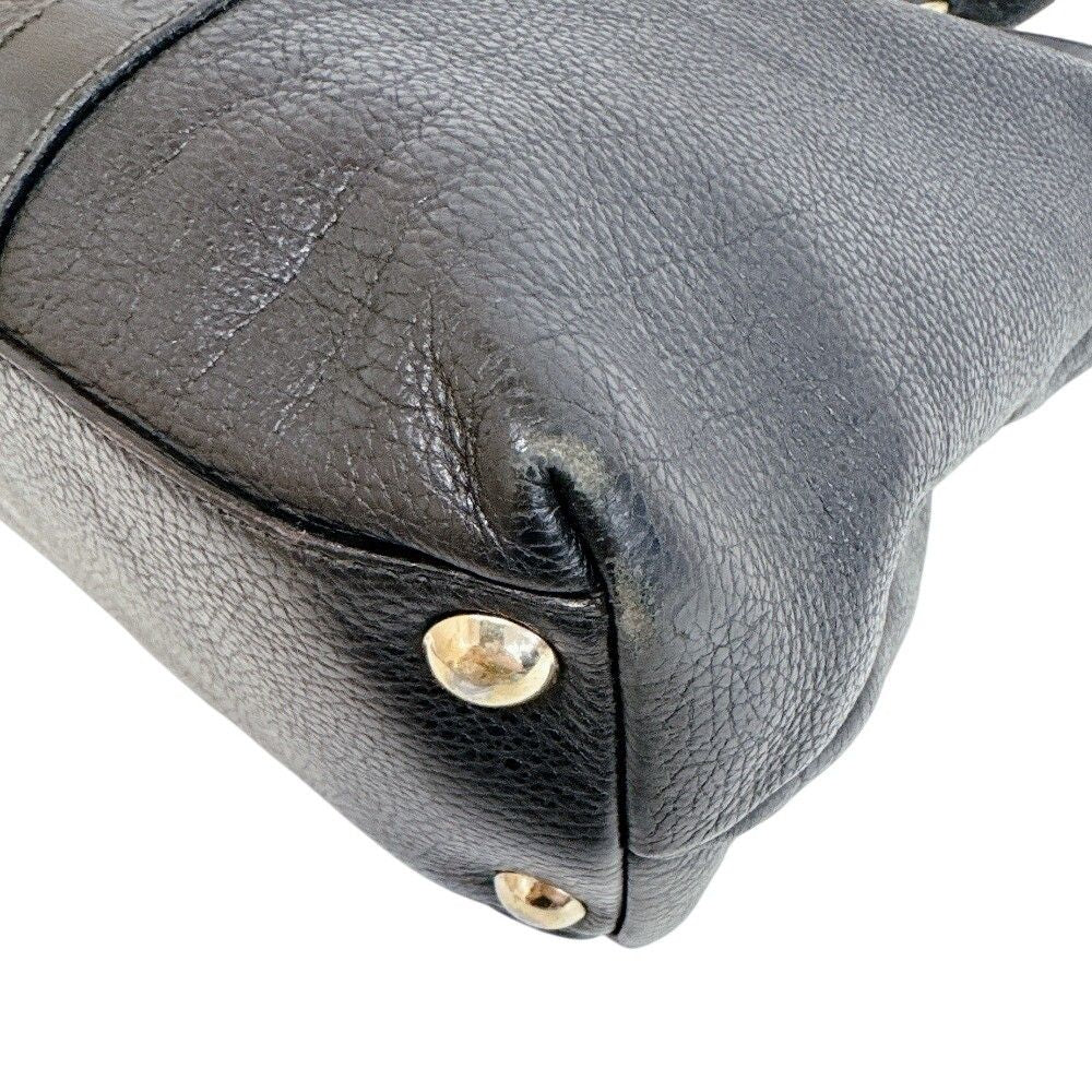 Gucci GG Pattern Tote Bag Leather Black — view 4