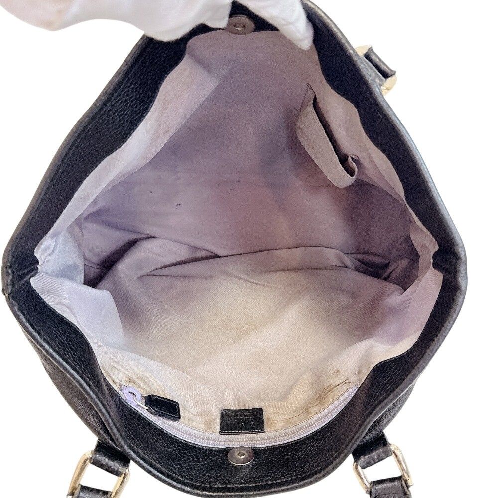 Gucci GG Pattern Tote Bag Leather Black — view 5