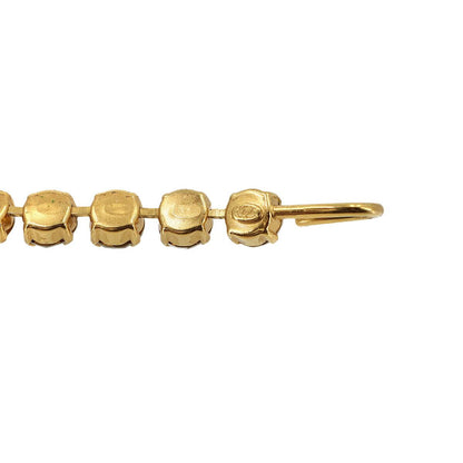 Chanel 96A CC Logo Rhinestone Necklace Gold Vintage — view 7