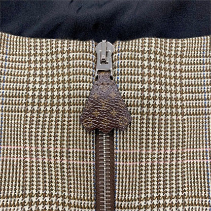Louis Vuitton Dress Brown Silver Tweed Monogram — view 5
