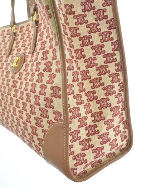 Celine Triomphe Embroidered Horizontal Cabas Tote Bag Ivory — view 7