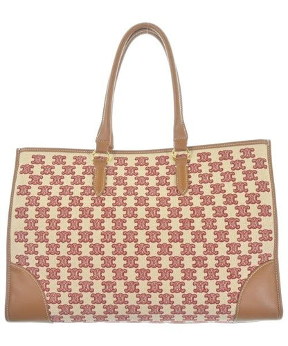 Celine Triomphe Embroidered Horizontal Cabas Tote Bag Ivory — view 2