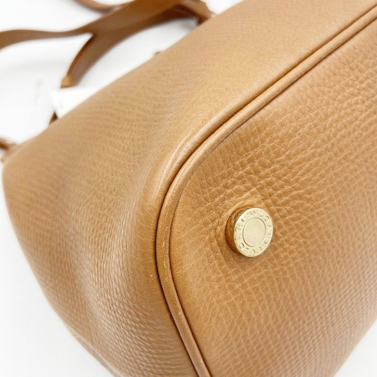 Bvlgari Handbag Isabella Rossellini Beige Leather 2-Way Gold — view 4