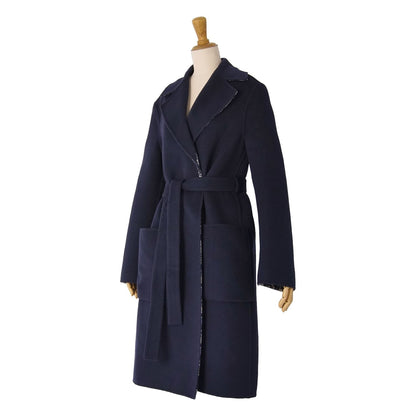 Dior Coat Long with Belt Buttonless Double Face Lining Oblique Usa Wool Silk 4 — view 5