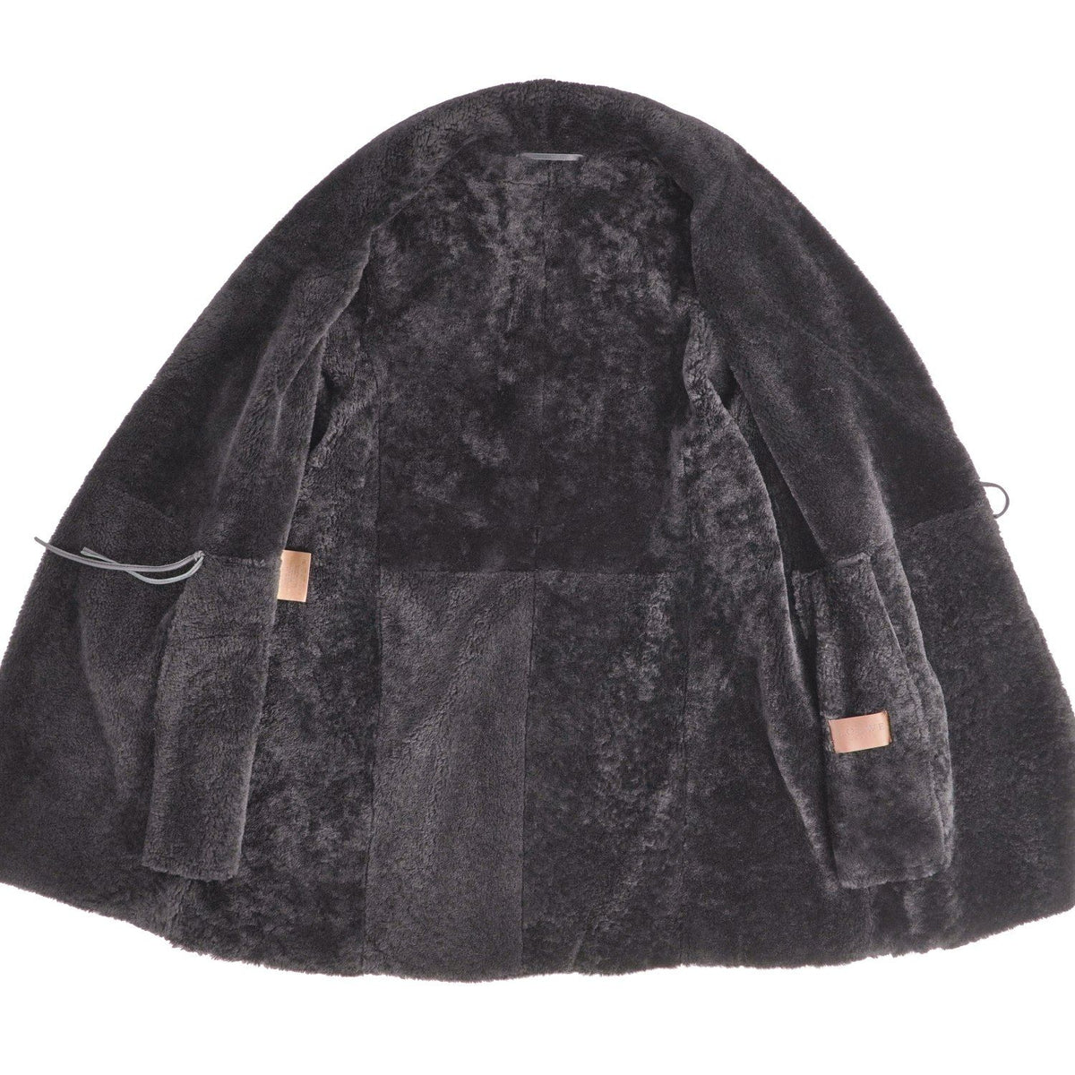 Loewe Coat Long Shearling Black 40 — view 8