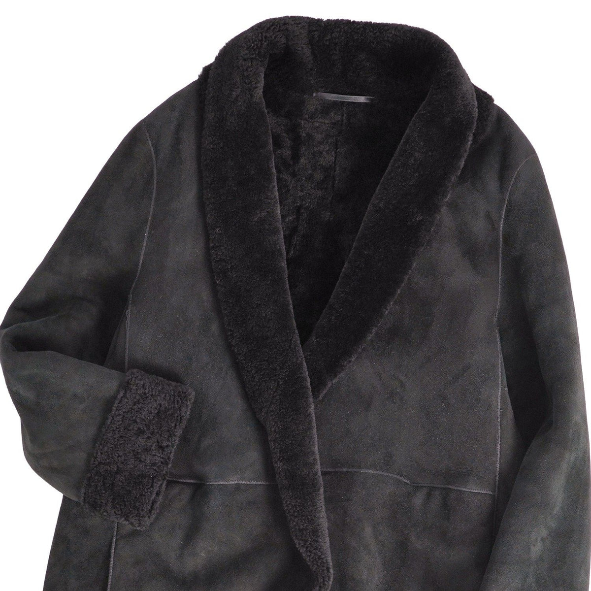 Loewe Coat Long Shearling Black 40 — view 2
