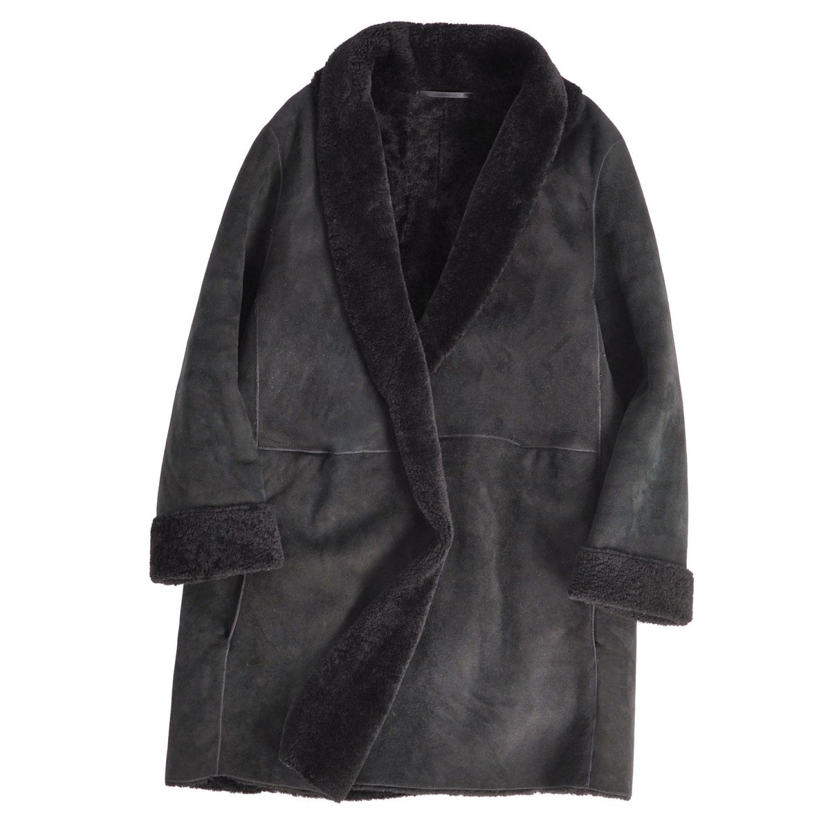 Loewe Coat Long Shearling Black 40
