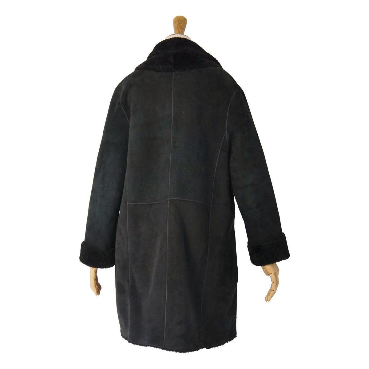 Loewe Coat Long Shearling Black 40 — view 6
