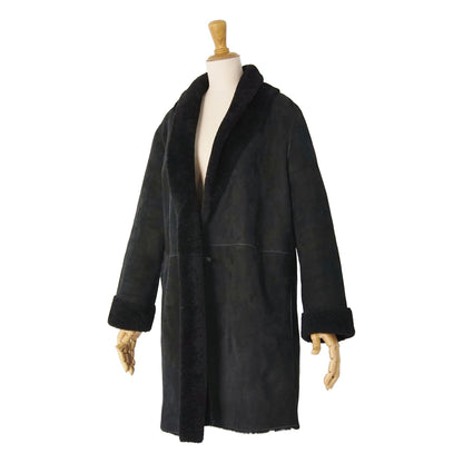 Loewe Coat Long Shearling Black 40 — view 5