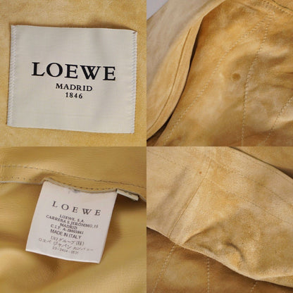 Loewe Coat Long Hooded Suede Leather Beige 36 — view 7