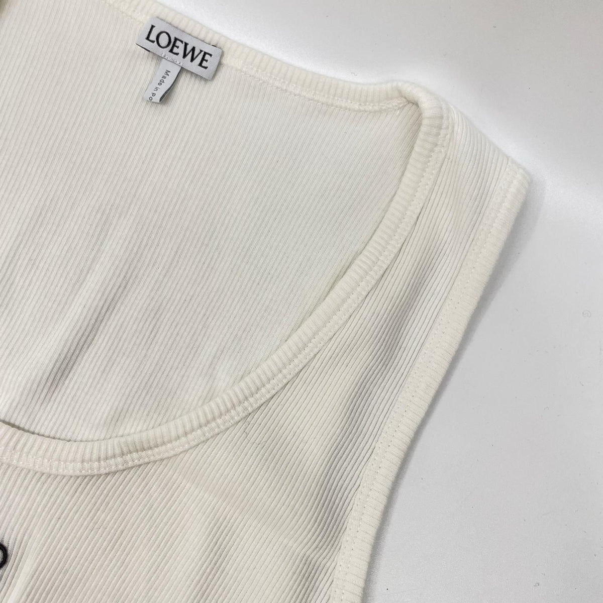 Loewe White Anagram Tank Top XS — view 7