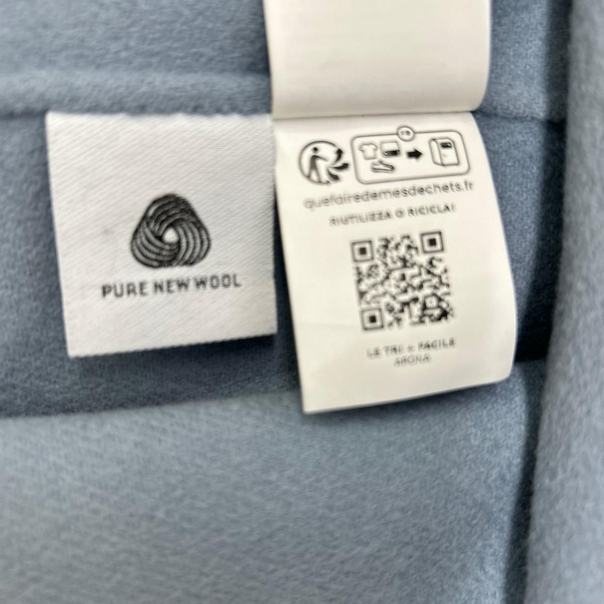 Max Mara S Blue Arona Wool Double Face Long Coat 42 — view 7