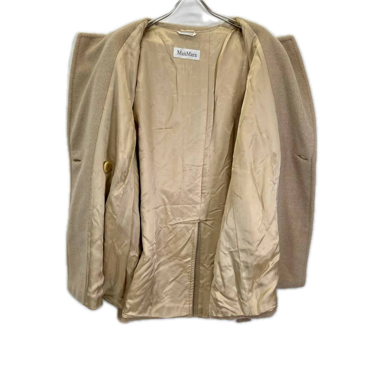 Max Mara 32/72/223 Beige Wool Cashmere Coat 40 — view 3
