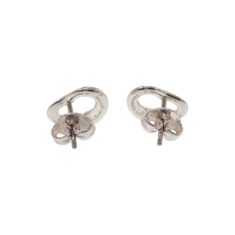 Tiffany & Co Elsa Peretti Open Heart Genus Earrings 925 Sterling Silver — view 5