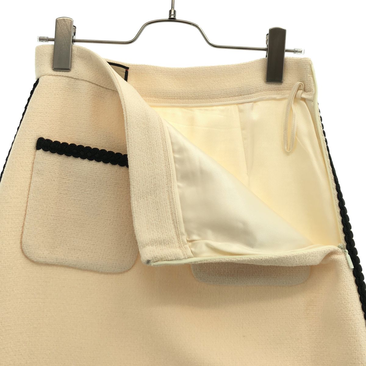 Gucci Interlocking G Tweed Skirt Beige — view 5