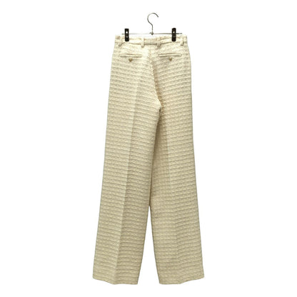 Gucci Tweed Tuck Trousers Pants White 38 — view 5
