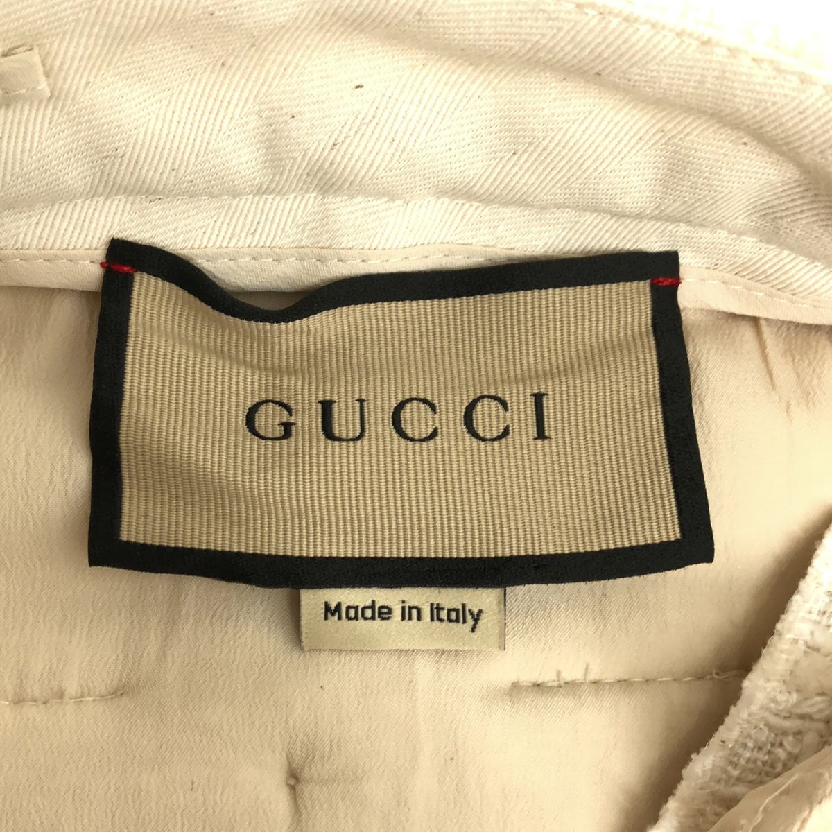 Gucci Tweed Tuck Trousers Pants White 38 — view 6