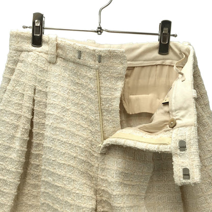 Gucci Tweed Tuck Trousers Pants White 38 — view 4