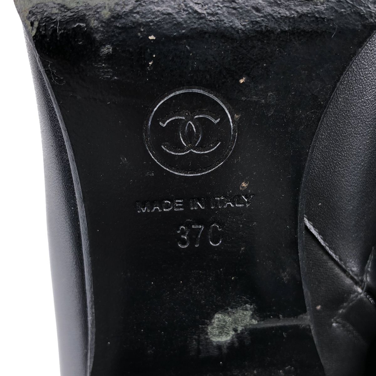 Chanel Leather CC Logo Ankle Boots 37C Black — view 6