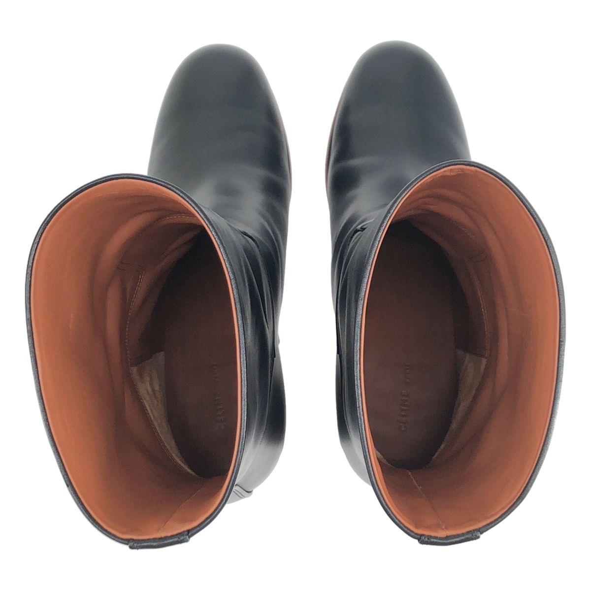 Celine Mid Calfskin Boots Black — view 4