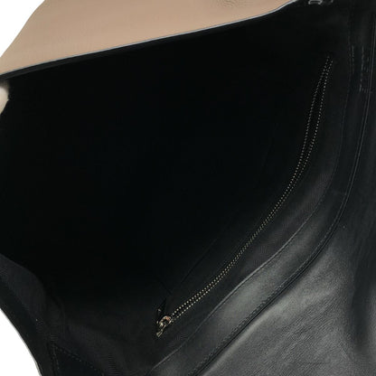 Loewe Leather Military Messenger Bag Gray Taupe — view 3