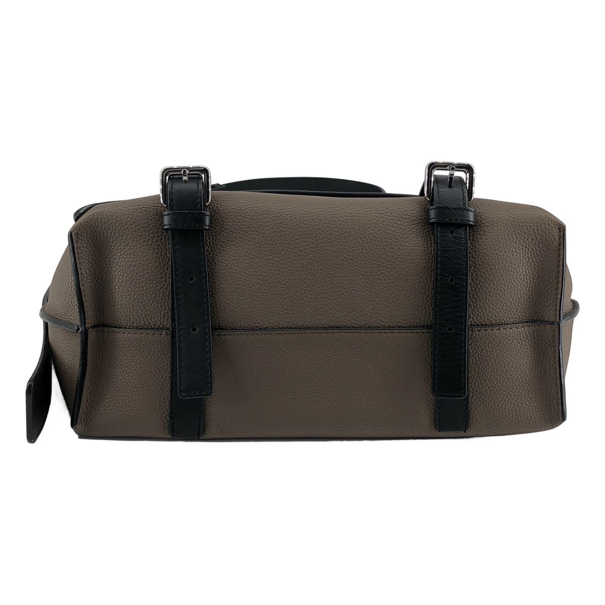 Loewe Leather Military Messenger Bag Gray Taupe — view 5
