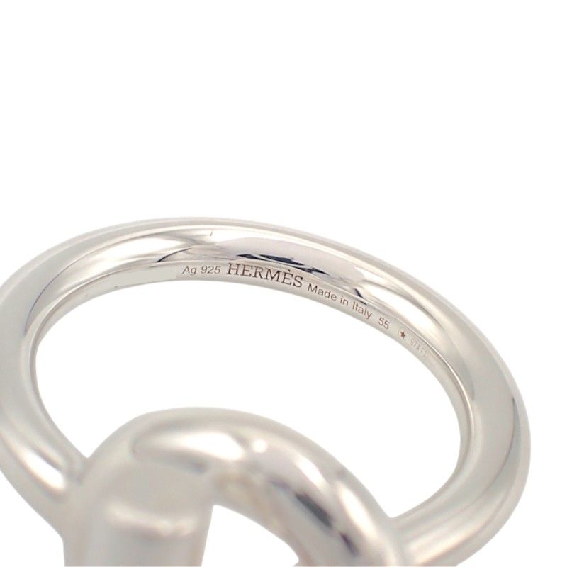 Hermes Echappee MM Chaine D'ancre Actual Ring 925 Sterling Silver Stamp — view 7
