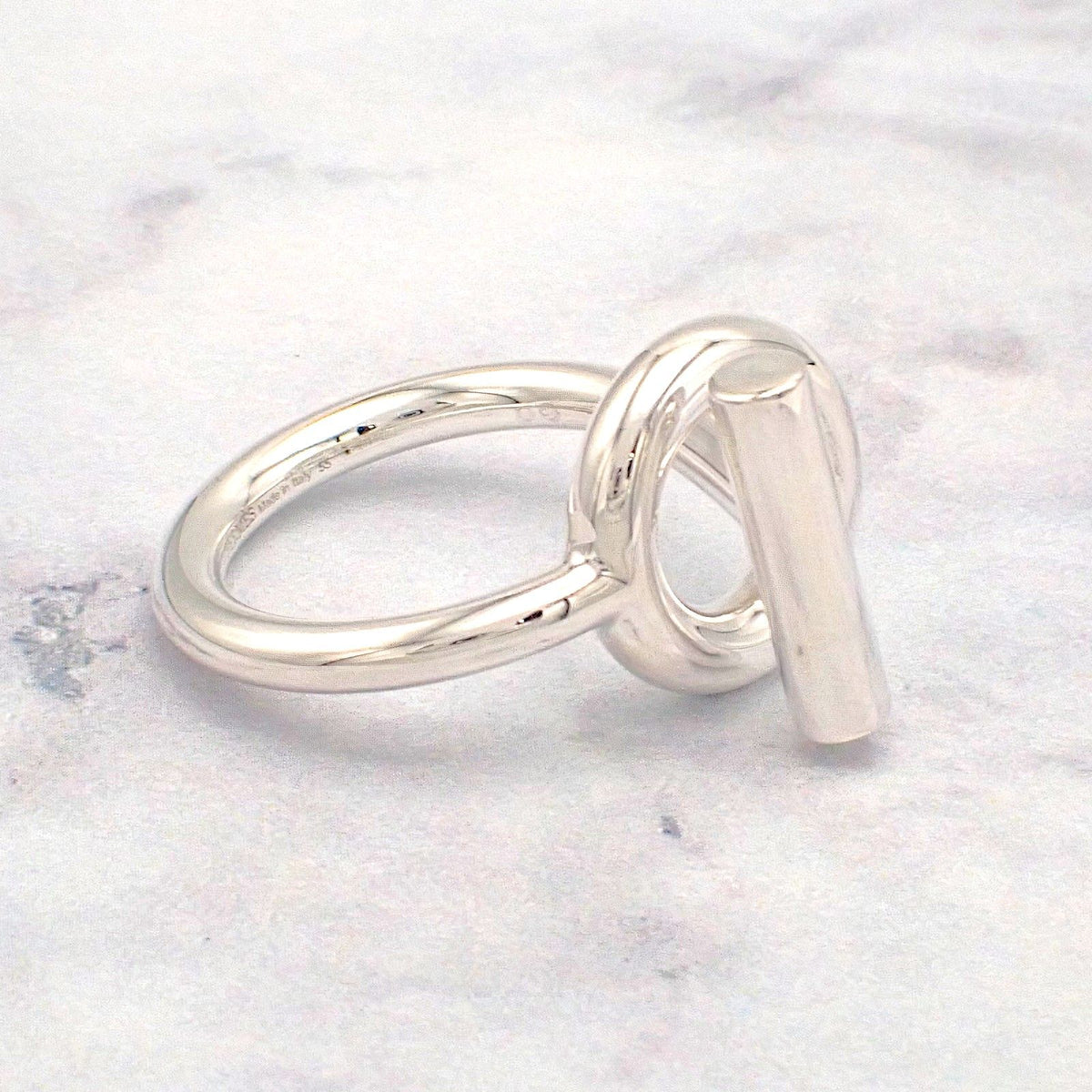 Hermes Echappee MM Chaine D'ancre Actual Ring 925 Sterling Silver Stamp