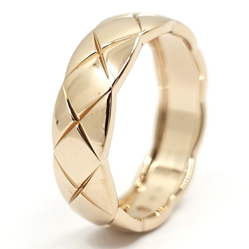 Chanel 18k Pink Gold Coco Crush Ring Medium Model Beige — view 2