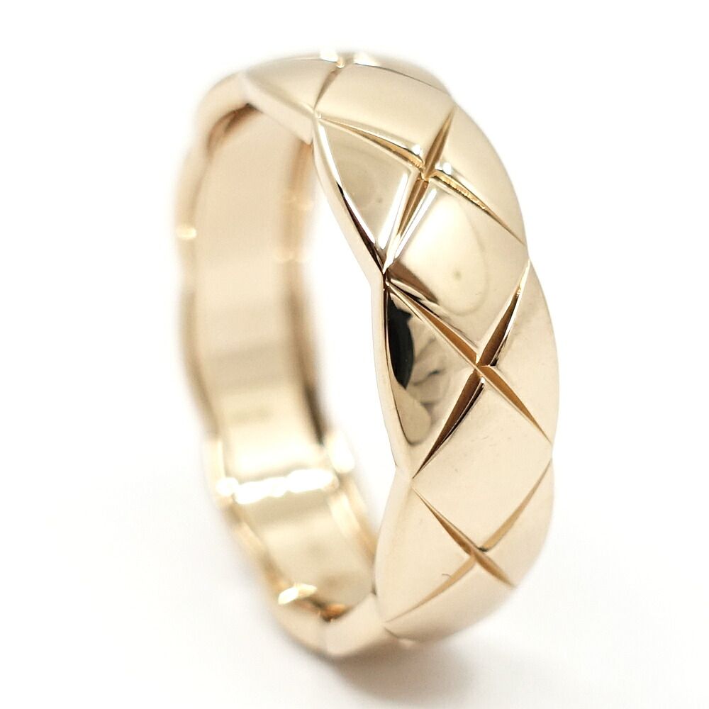 Chanel 18k Pink Gold Coco Crush Ring Medium Model Beige — view 3