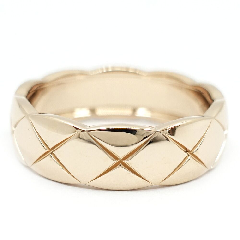 Chanel 18k Pink Gold Coco Crush Ring Medium Model Beige — view 6