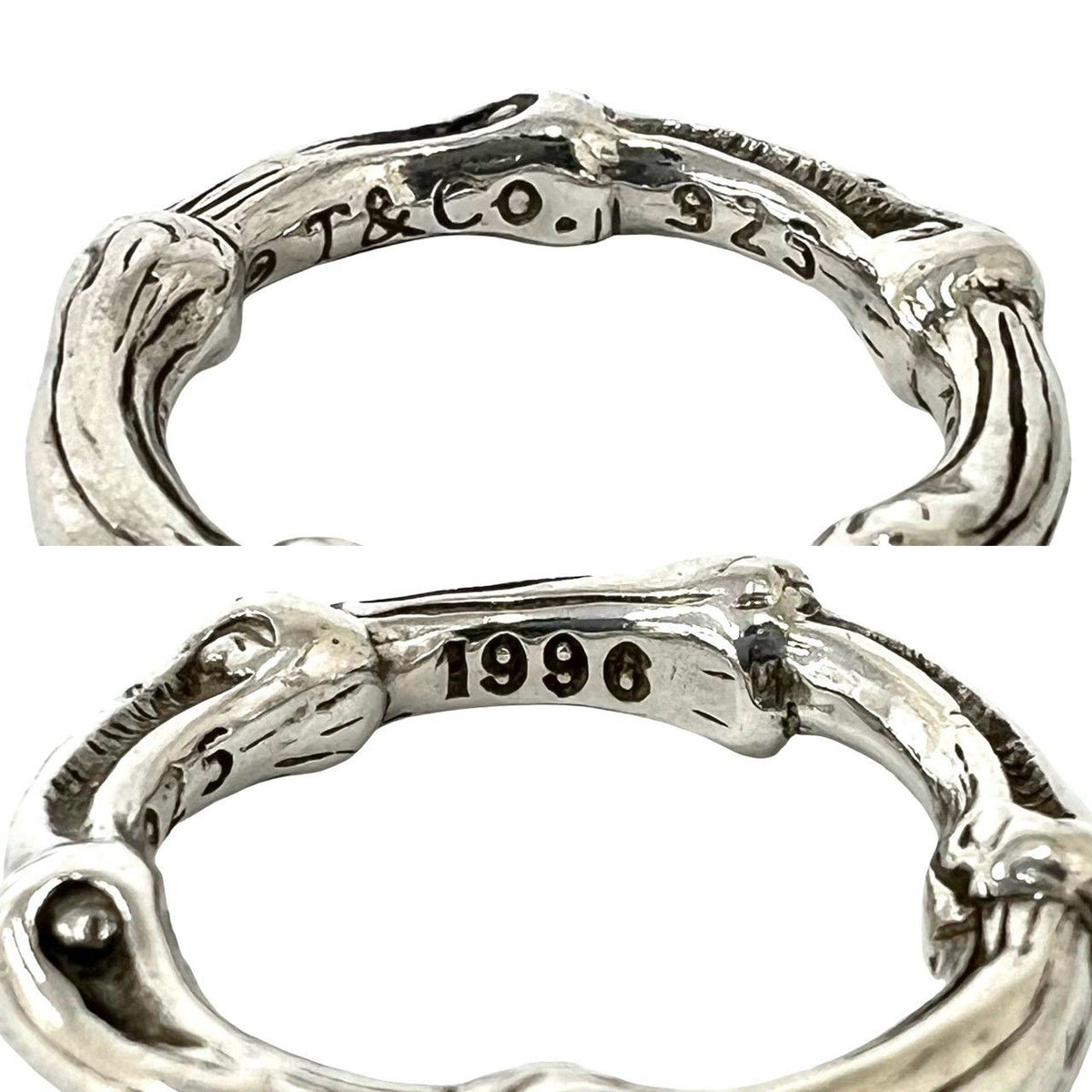 Tiffany & Co Vintage Bamboo Ring 925 Sterling Silver — view 3