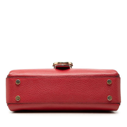 Gucci Interlocking G 2-Way Shoulder Bag Red Leather — view 3