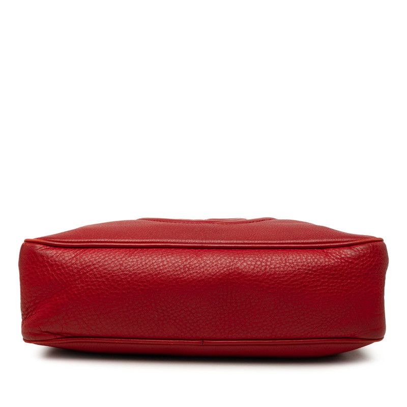 Gucci Interlocking G Soho Chain Shoulder Bag Red Leather — view 3