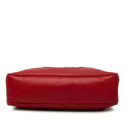 Gucci Interlocking G Soho Chain Shoulder Bag Red Leather — view 3