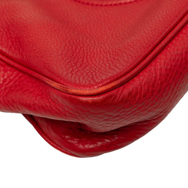 Gucci Interlocking G Soho Chain Shoulder Bag Red Leather — view 5