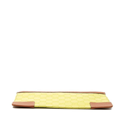 Gucci GG Canvas Clutch Pouch Green Brown — view 3