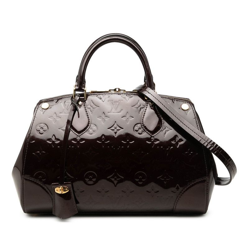 Louis Vuitton Monogram Vernis Santa Monica 2-Way Shoulder Bag Amarante Purple