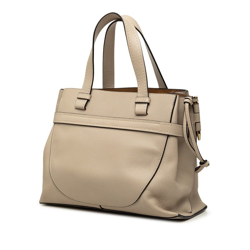 Loewe Anagram Gate 2-Way Shoulder Bag Beige Leather — view 2