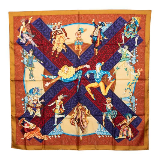 Hermes Carre 90 les Ballets Russes Russian Ballet Scarf Multicolor Silk