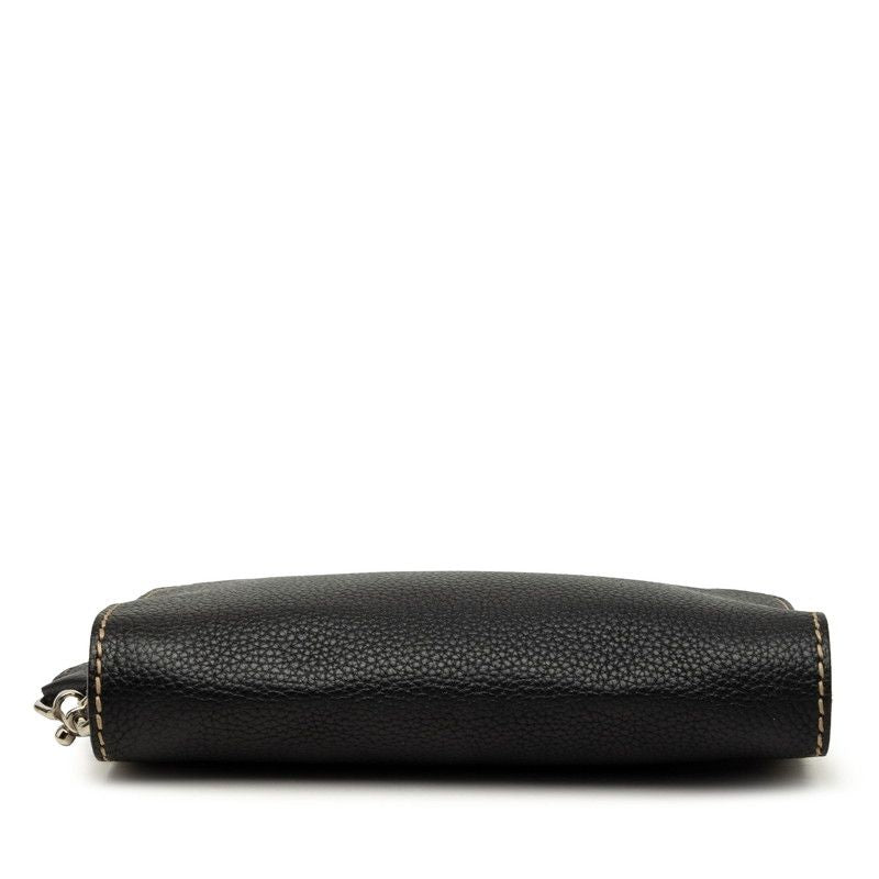 Fendi Selleria Clutch Black Leather — view 3