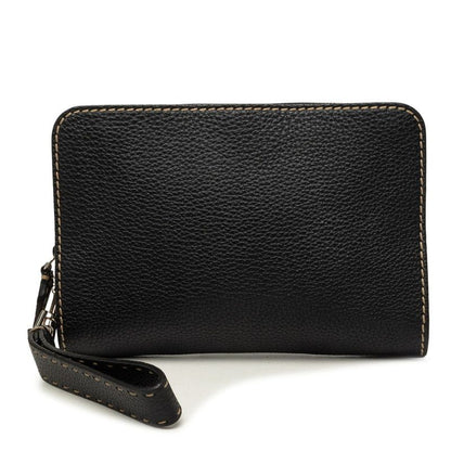 Fendi Selleria Clutch Black Leather
