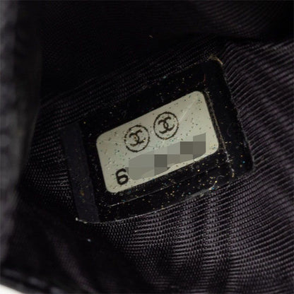 Chanel CC Logo Card Case Black Caviar Leather — view 7