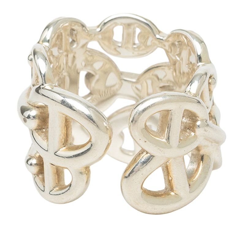 Hermes Chaine D'ancre Enchainee GM Ring 52 Silver — view 3