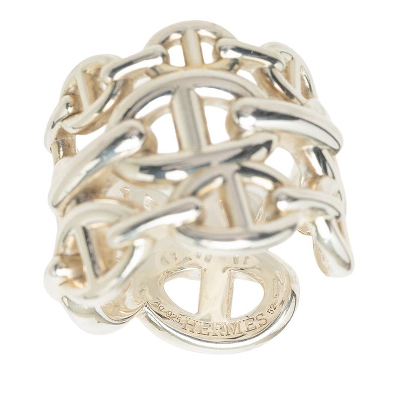 Hermes Chaine D'ancre Enchainee GM Ring 52 Silver — view 4
